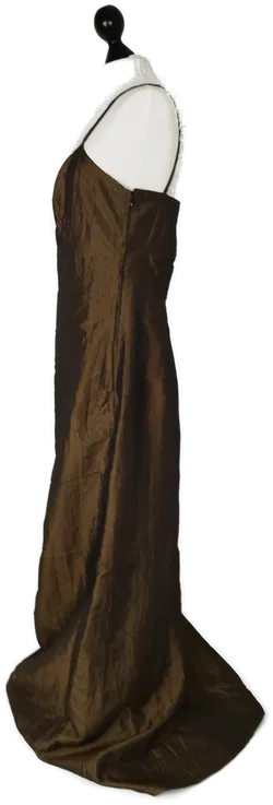 Abendkleid mit Stola -changierend braun/olive - Bild 6