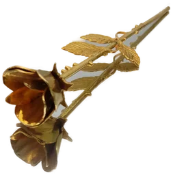 Deko-Rose 95% Zinn Goldfarben | Retro-Charme - Bild 2