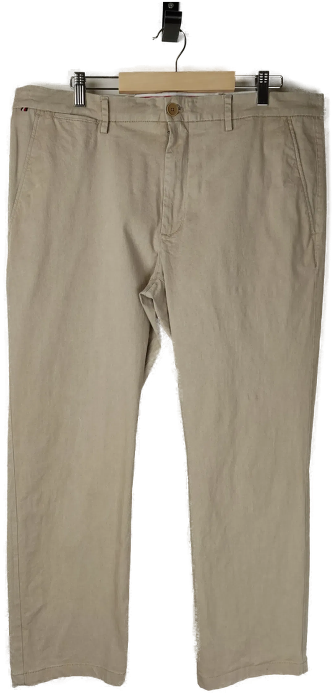 Herren Baumwollhose Tommy Hilfiger Beige W38 | Zeitloser Stil - Bild 1