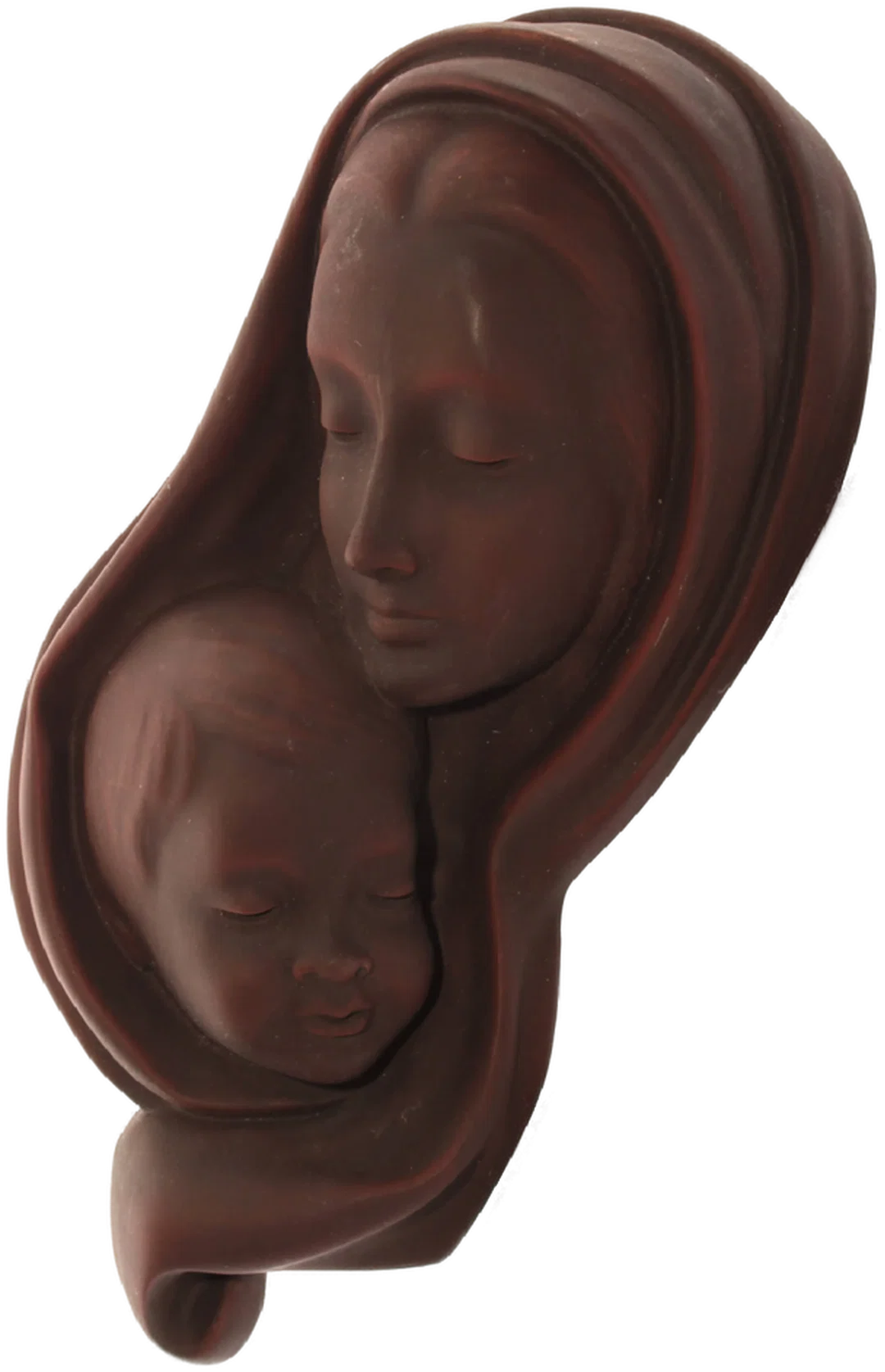 Achatit Wandrelief „Mutter und Kind“ – Handmade, Made in Germany, Kunstharz in Holzoptik – Bild 2