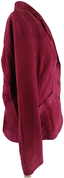 Peter Hahn Damen Blazer Leder echt weinrot- XL/ 42 - Bild 3