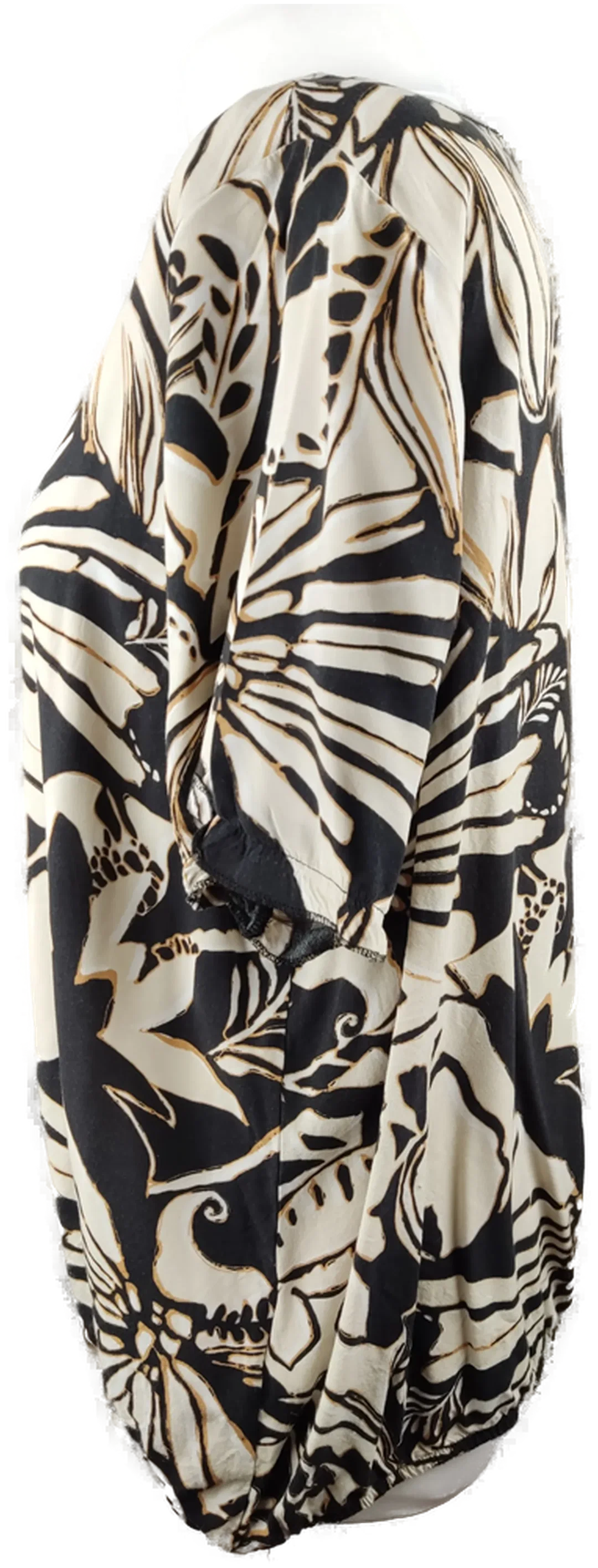 Damenbluse Sonstige Schwarz/Creme XXL | Zeitloser Sommertraum – Bild 2