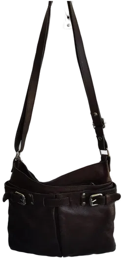 5TH AVENUE Damen Handtasche echtes Leder braun - Bild 3