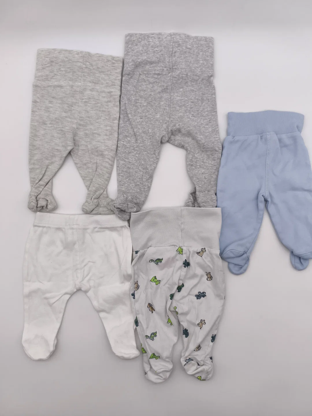 5er Set Baby Hosen, mit Füßchen, Gr. 50/56 – Bild 2