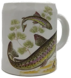 Porzellan - Bierkrug mit Fischmotiv - Bild 2