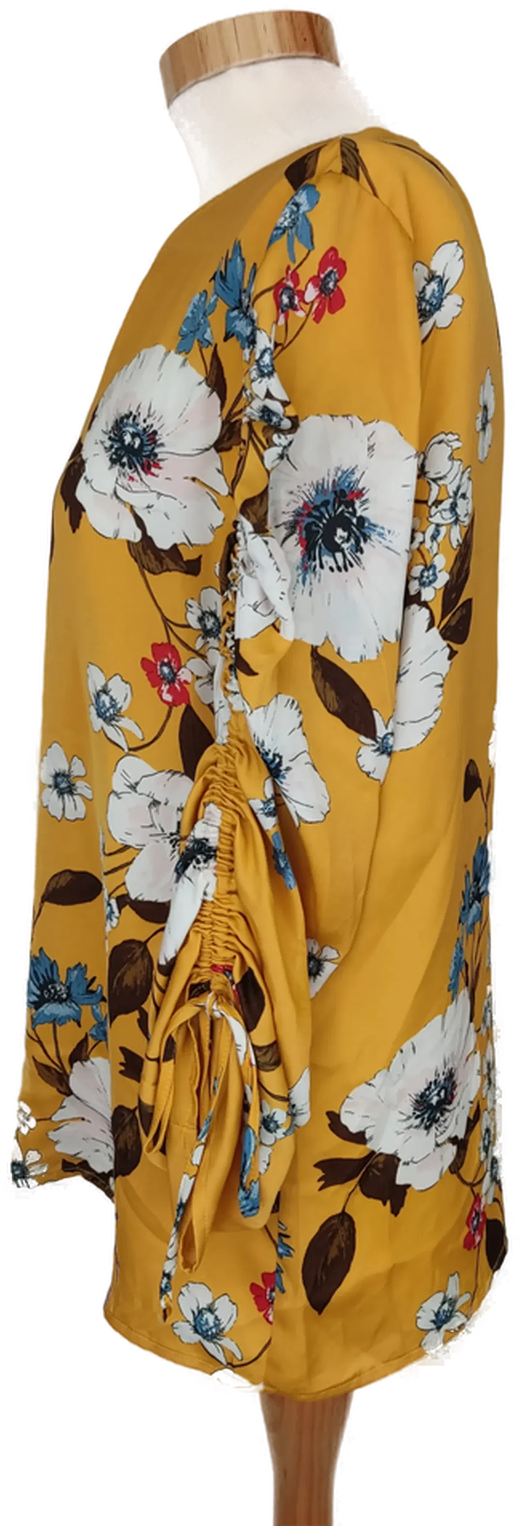 HALLHUBER Damen Bluse gelb/weiß geblümt - M/38 – Bild 3