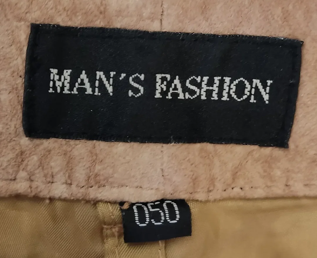 Man's Fashion Herrenlederhose beige Gr. 50 – Bild 3