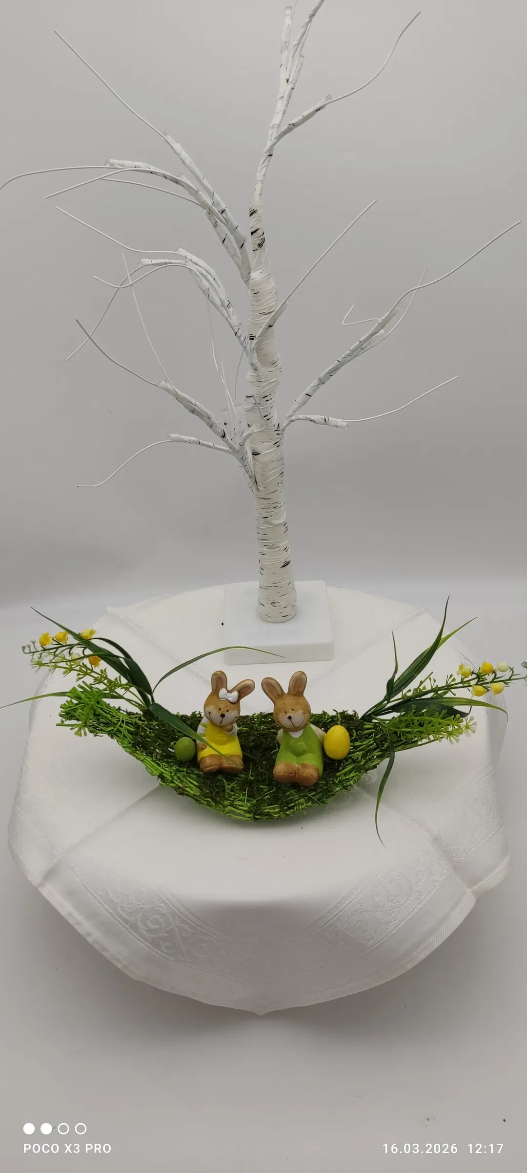 Osterdeko Keramik Hase & Eier | Ohne Baum - Bild 1