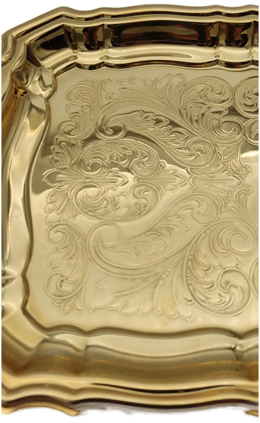 Tablett  Scandia Gold 24K vergoldet | Handgravur – Bild 3