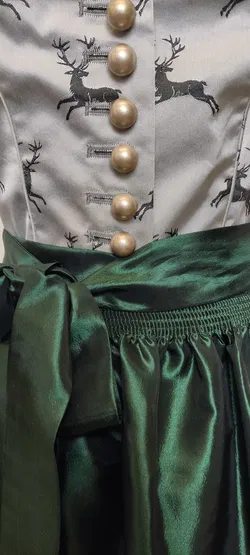 Kaiser Franz Josef Damen Dirndlkleid grün/schwarz/grau Gr. 34 - Bild 3