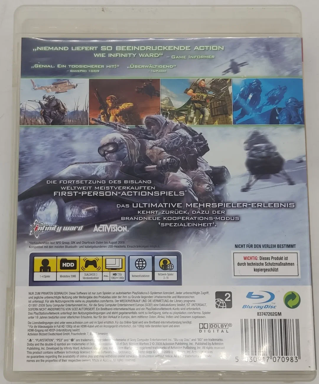 Playstation Sony PS3 Spiel Call of Duty Modern Warfare 2 – Bild 2