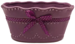 romantischer Übertopf, lila - Bild 1