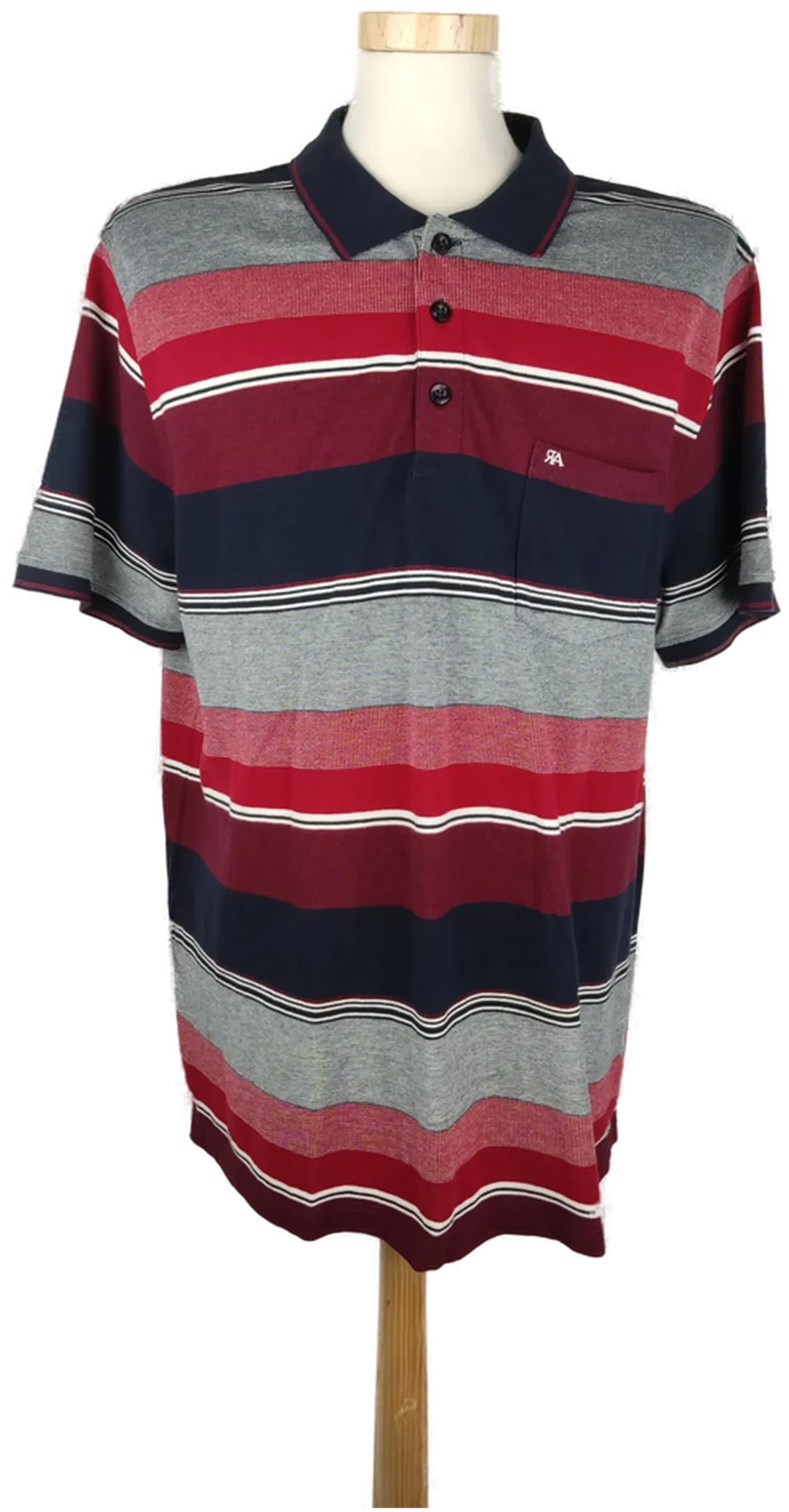 Rick Armand Herren Poloshirt gestreift bunt - XL/ 52 - Bild 4