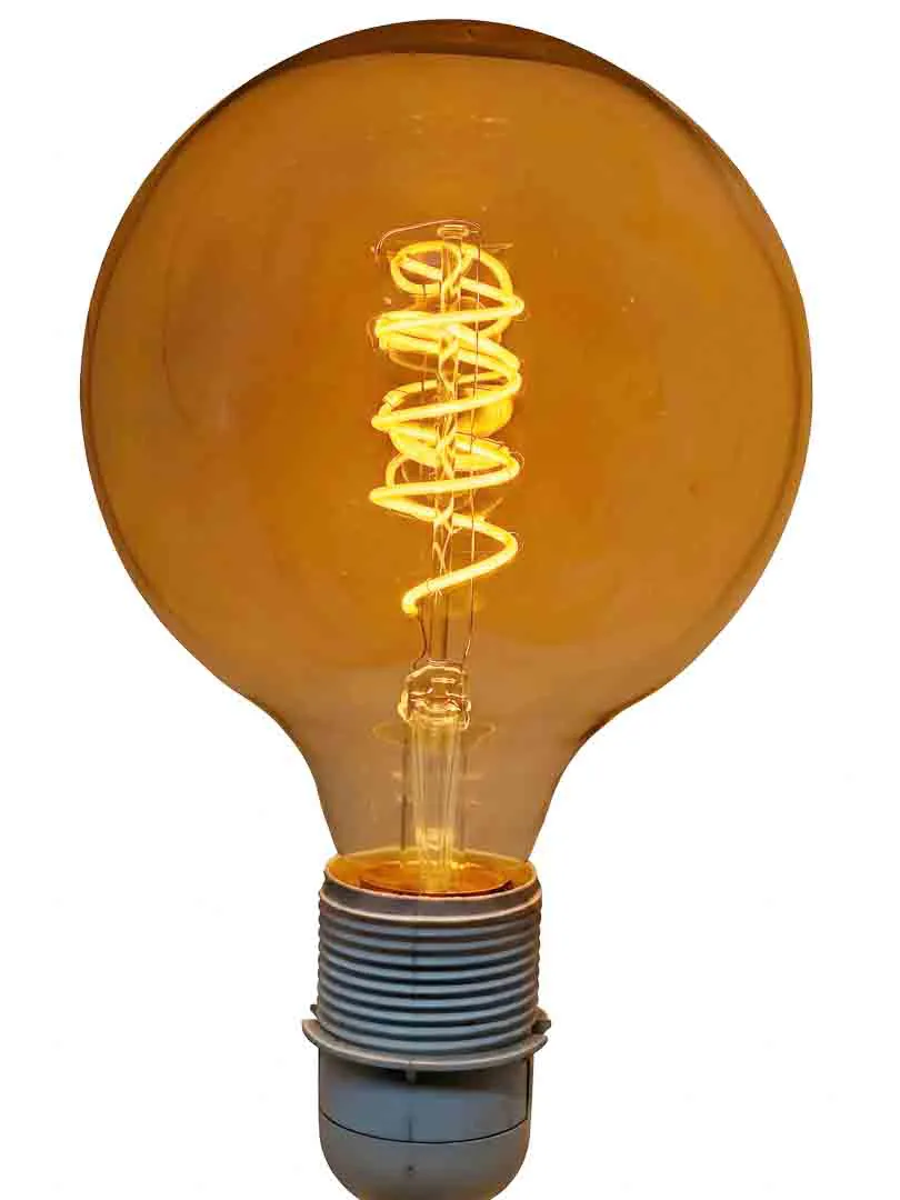 Vintage LED Globelampe E27 G125 – 4W Goldglas Retro Filament 17,5 cm - Bild 4
