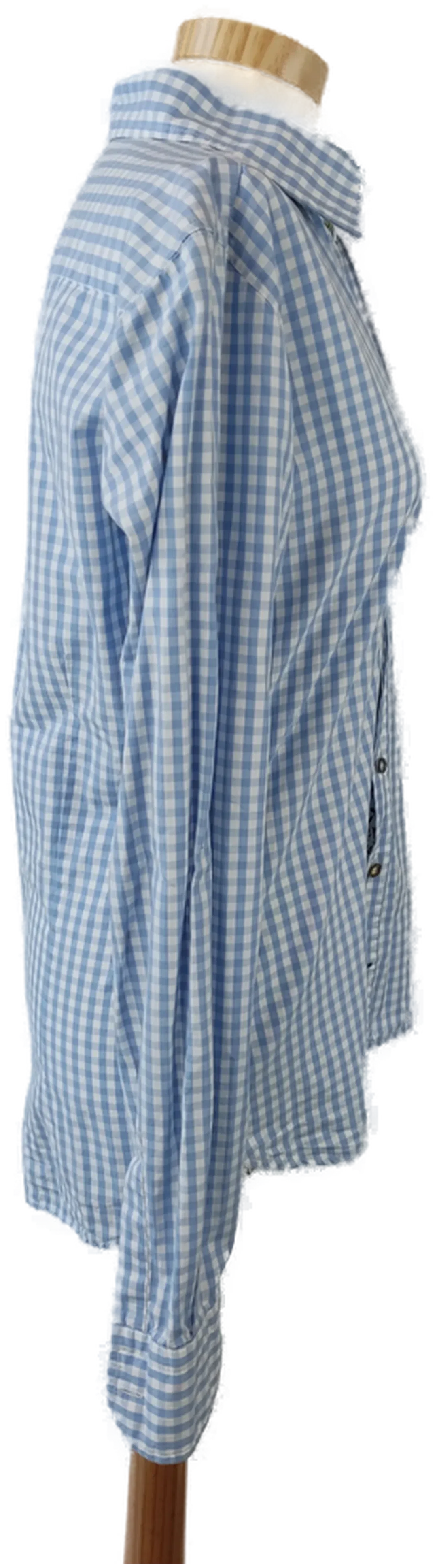 Pure Casual Damenbluse weiß, blau kariert - Gr. M/38  – Bild 2
