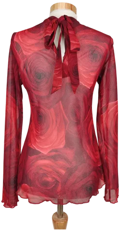 MNG Damen Bluse rot geblümt - XS/34 - Bild 2