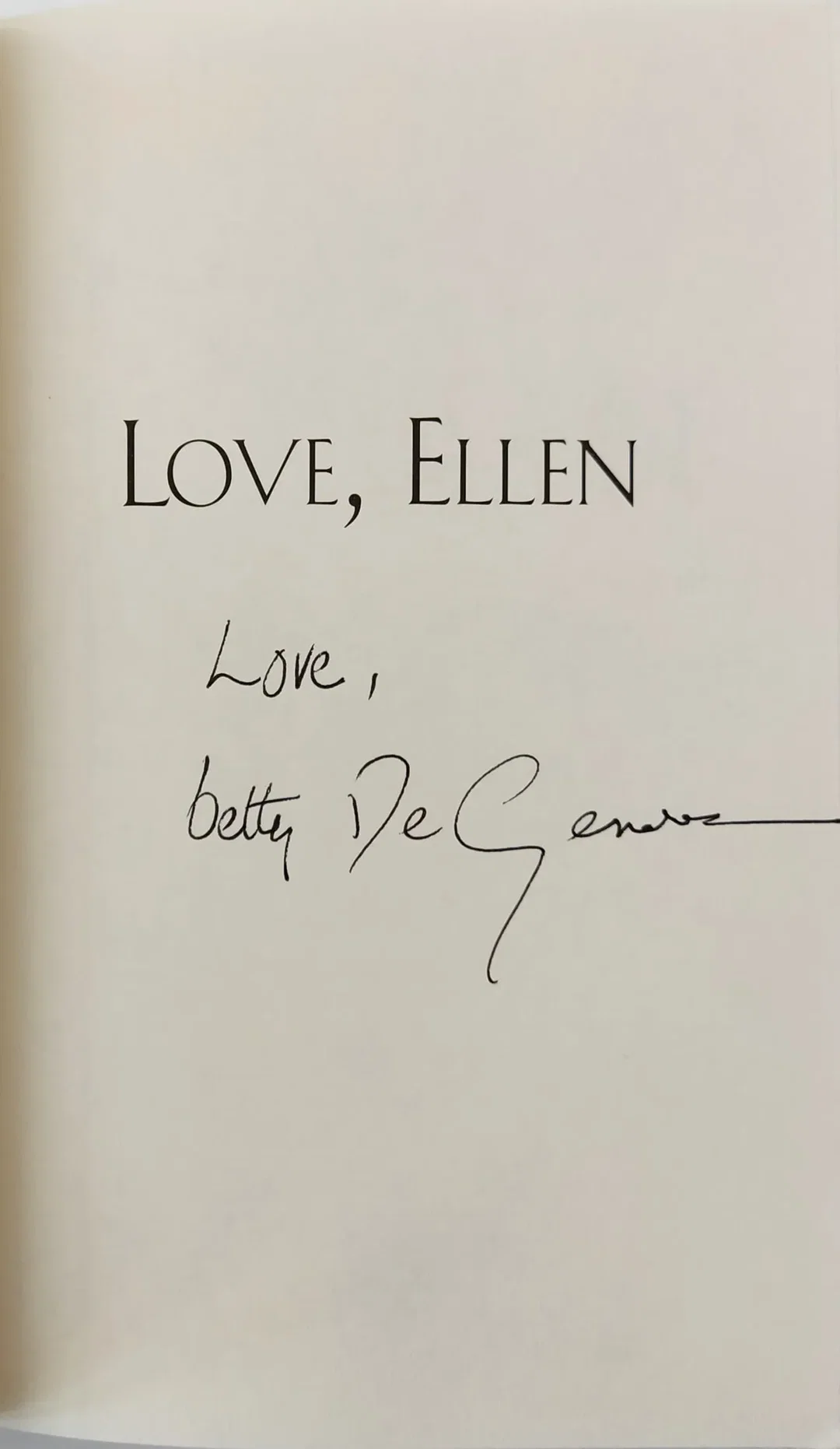 Love, Ellen - Betty Degeneres (signiert) – Bild 2