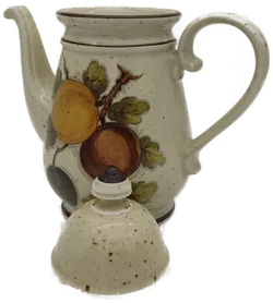 Winterling Kaffeekanne Karina beige mit Obstmotiv Vintage - Bild 3