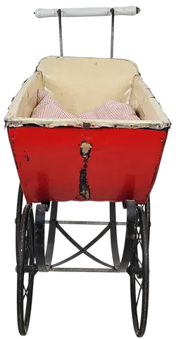 Vintage Puppenwagen aus Holz/Metall - Bild 6