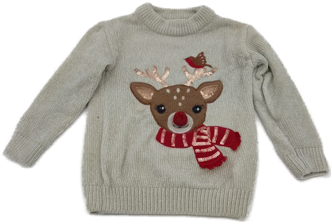 Kinderpullover Weihnachtsmotiv mehrfarbig - 122 - Bild 4