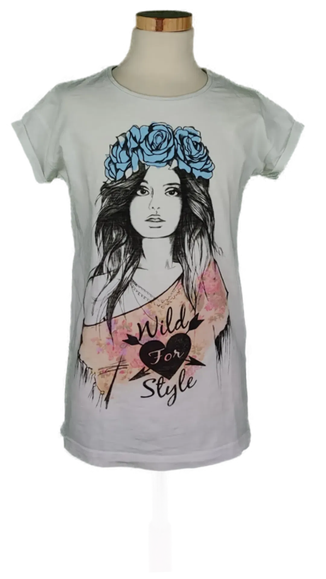 C&A Mädchen T-Shirt weiß bedruckt - 158/164 - Bild 1