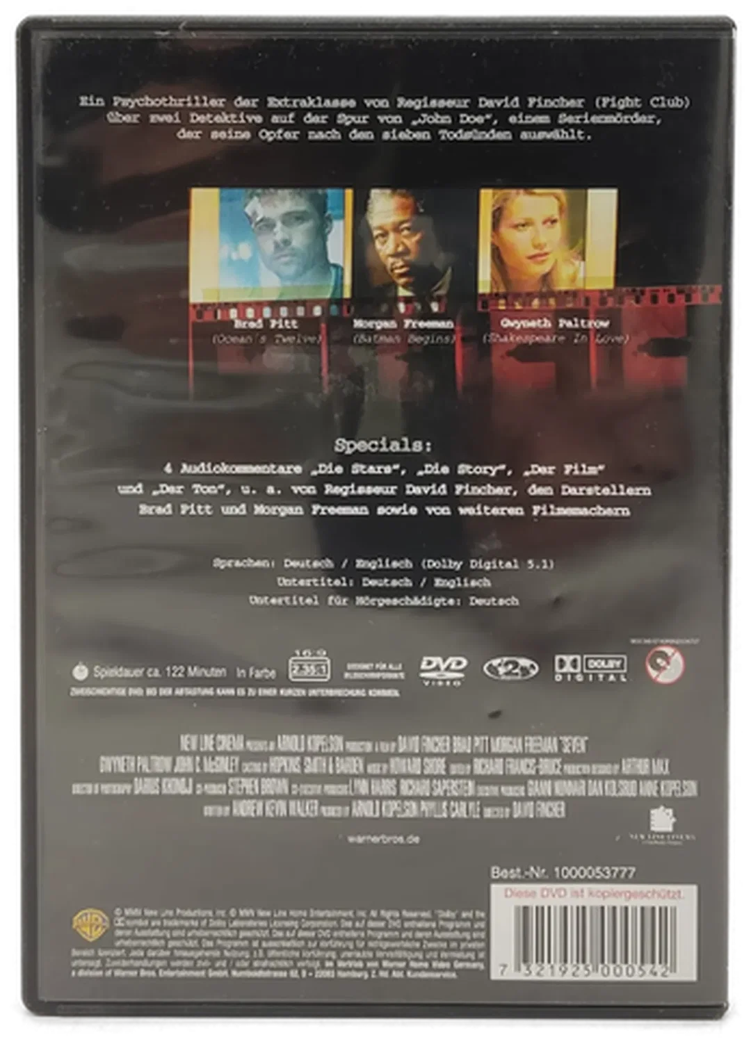 DVD "Sieben" mit Brad Pitt und Morgan Freeman – Bild 2