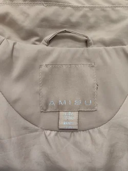 AMISU Damenjacke Beige, Klassischer Kragen | Casual-Chic – Vorschau 5