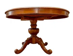 Vintage Biedermeier Rundtisch, ausziehbar, Mahagoni, Ø 120 cm - Bild 1