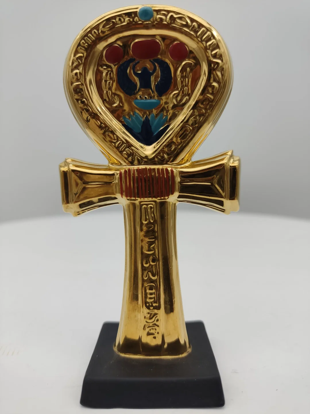 Goldener Spiegelhäuses von Tutanchamun Porzellan & Zertifikat von Franklin Mint | Limitierte Rarität – Bild 2