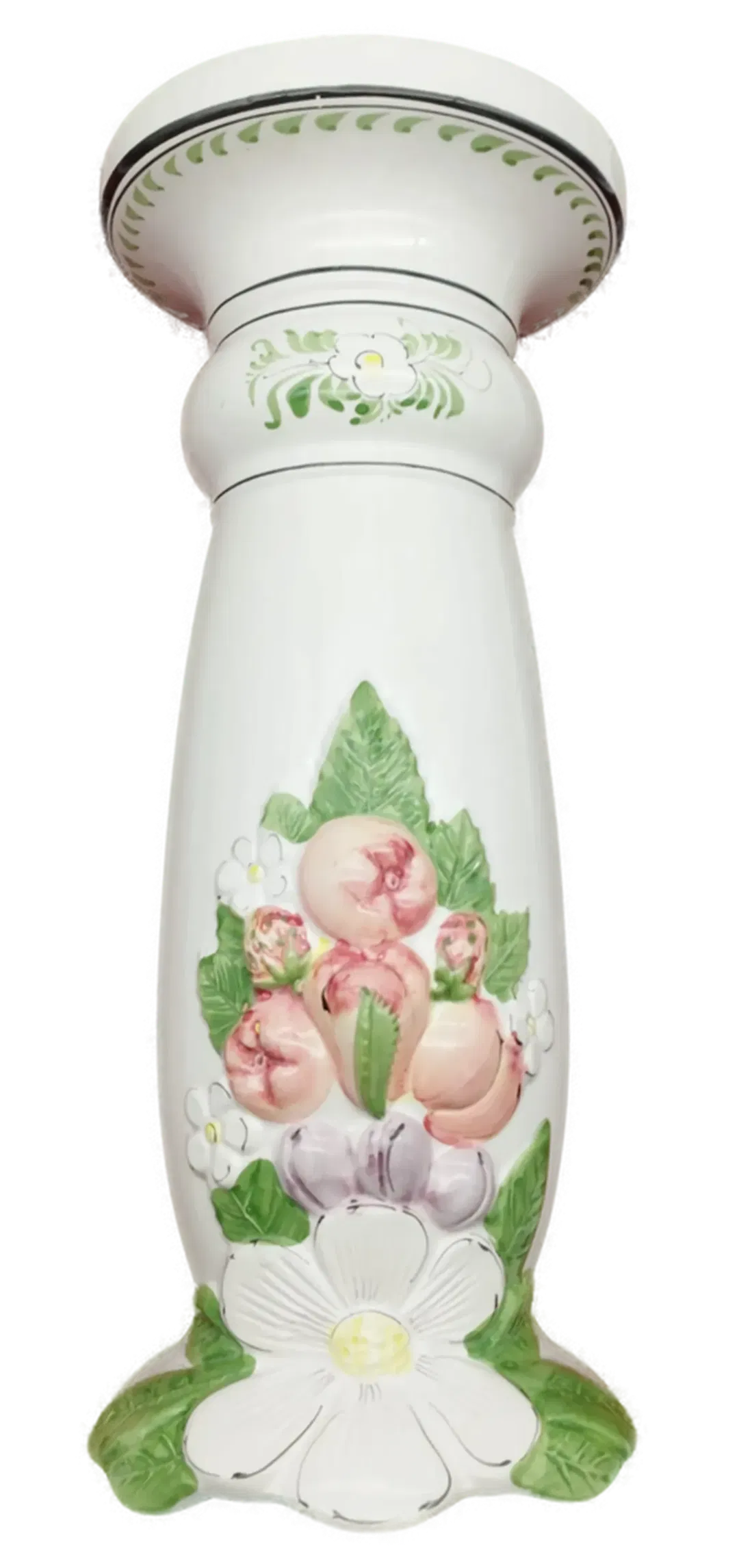 Bemalter Übertopf Keramik - ca. 50cm hoch / VINTAGE - Bild 4