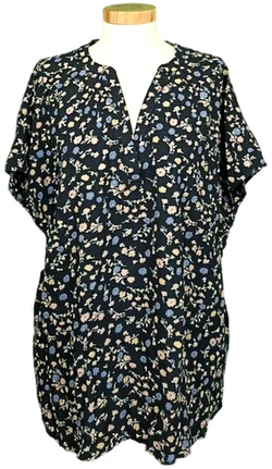 Esprit Damenbluse gemustert blau Gr. XXL