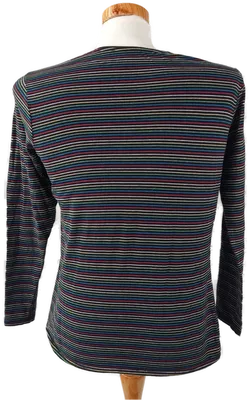 Primark Damen Langarmshirt schwarz bunt gestreift - GR. 46/48 - Bild 3