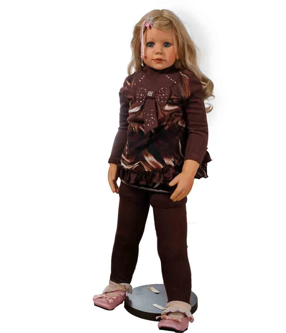 2 Große Künstlerpuppen – Mädchen & Bub – ca. 100 cm & 80 cm – Ideal als Auslagenpuppen für Kinderbekleidung – Bild 3