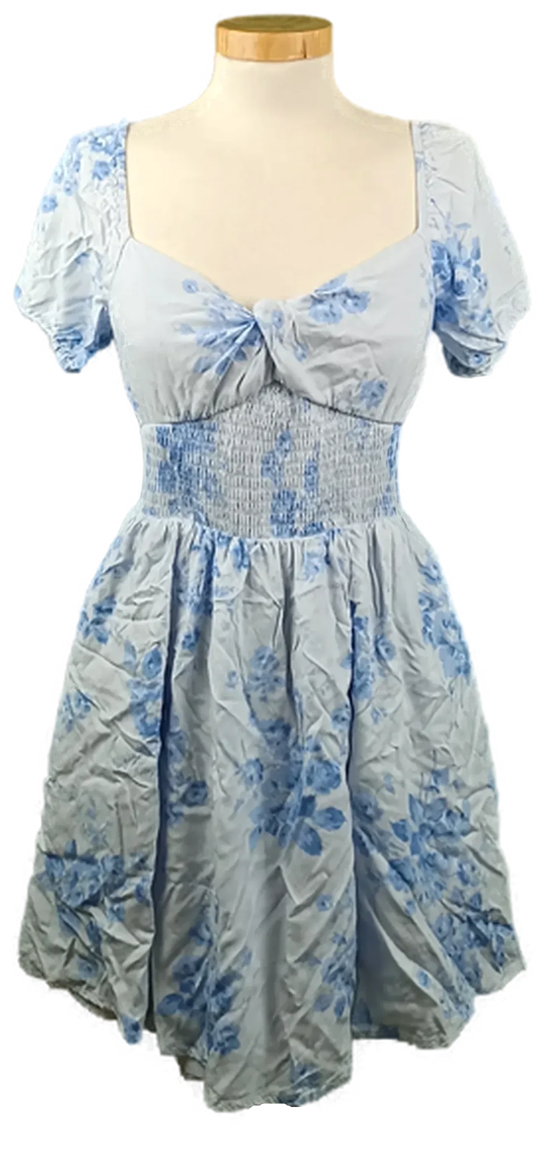 Hollister Damen Minikleid mit Blumenmuster blau Gr. S - Bild 1