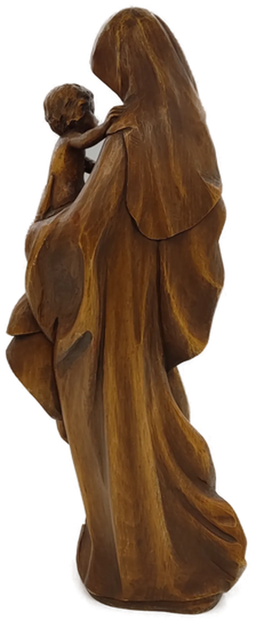 Heiligenfigur Muttergottes mit Jesus im Stil des 18. Jh. (Oberammergau), Holz, Höhe ca 68cm – Bild 4
