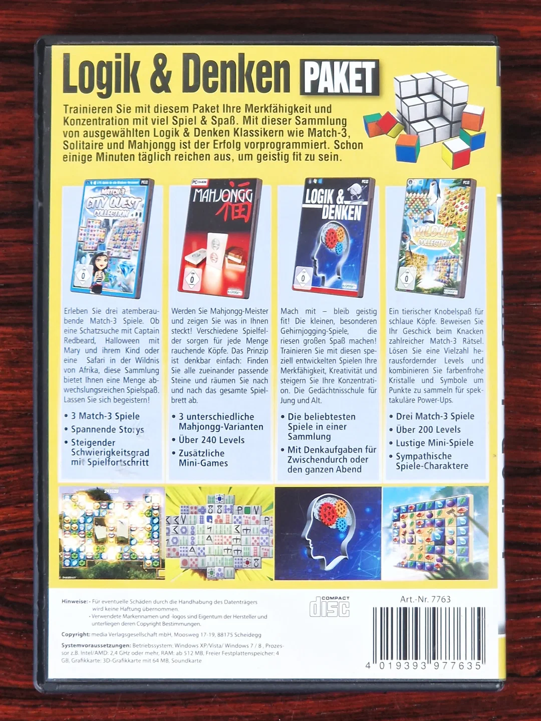 Logik & Denken Paket - 4 Original Vollversionen - PC-Spiel - CD-ROM – Bild 2