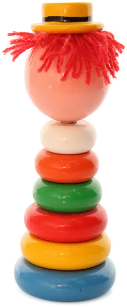 Bunter Holz Clown – Vintage Steckspielzeug für Kinder - Bild 2