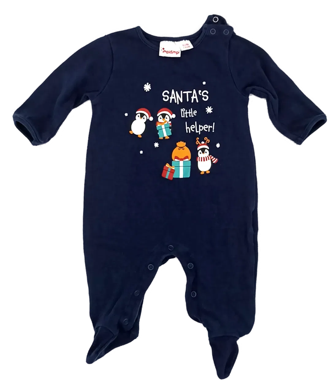 impidimpi Baby Weihnachtsoverall dunkelblau Gr. 62/68 - Bild 3