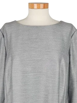 BARBARA SCHWARZER Damen Midikleid, grau - Gr. XL  - Bild 4