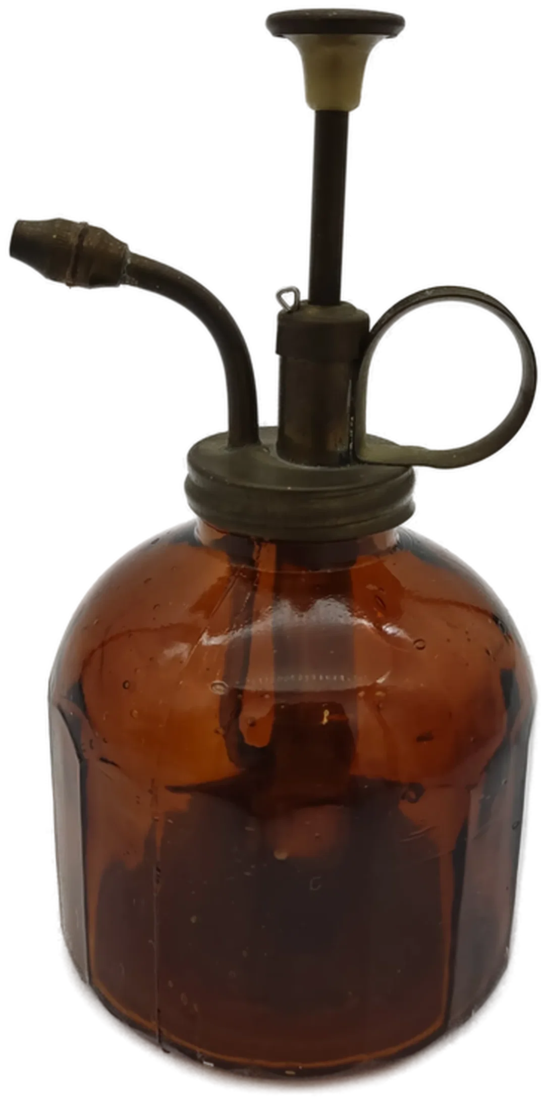 Ölpumpflasche Glas braun, Höhe: ca. 14 cm Retro – Bild 3