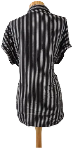 Yessica Damenbluse schwarz, weiß längsgestreift - Gr. L  - Bild 3