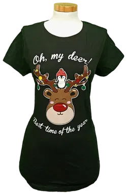 FB Sister Damen Weihnachtsshirt schwarz gemustert Gr. M - Bild 1