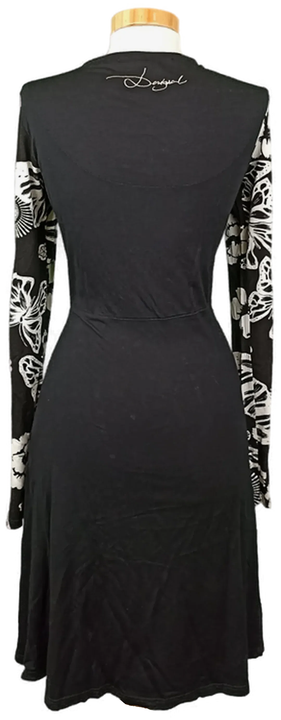 Desigual Damen Midikleid schwarz mit Pailletten gemustert Gr. L – Bild 2