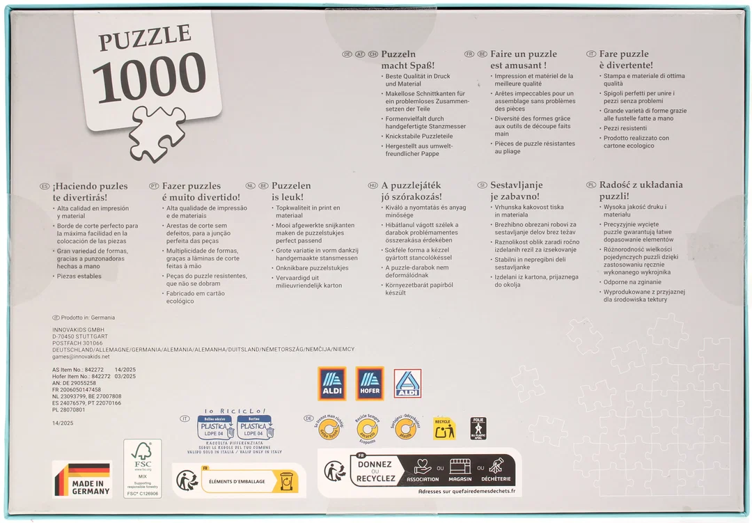 1000-Teile Puzzle „Eiskugeln“ – Original verschweißt, Made in Germany – Bild 4