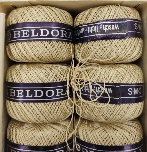 Vintage MEZ Beldora Stickgarn mit Seidenglanz, 10 Stück in der Originalverpackung - Bild 1