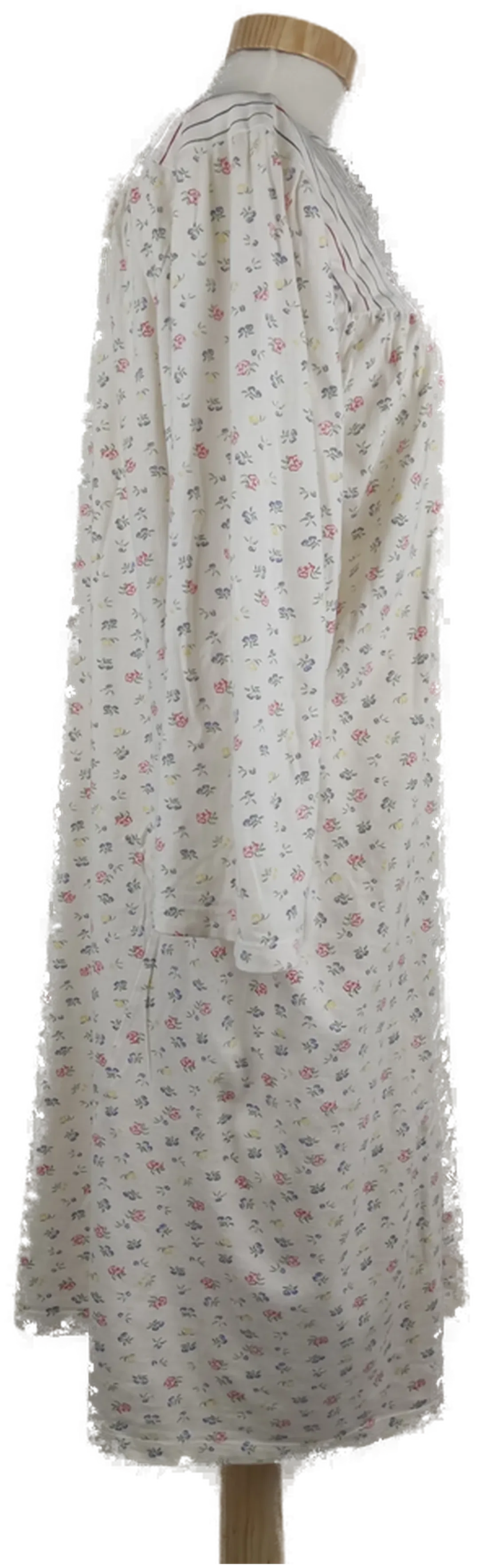 Nachthemd "Poesie", langarm mit Rundhalsausschnitt, beige/bunt gemustert, Größe 46  – Bild 2