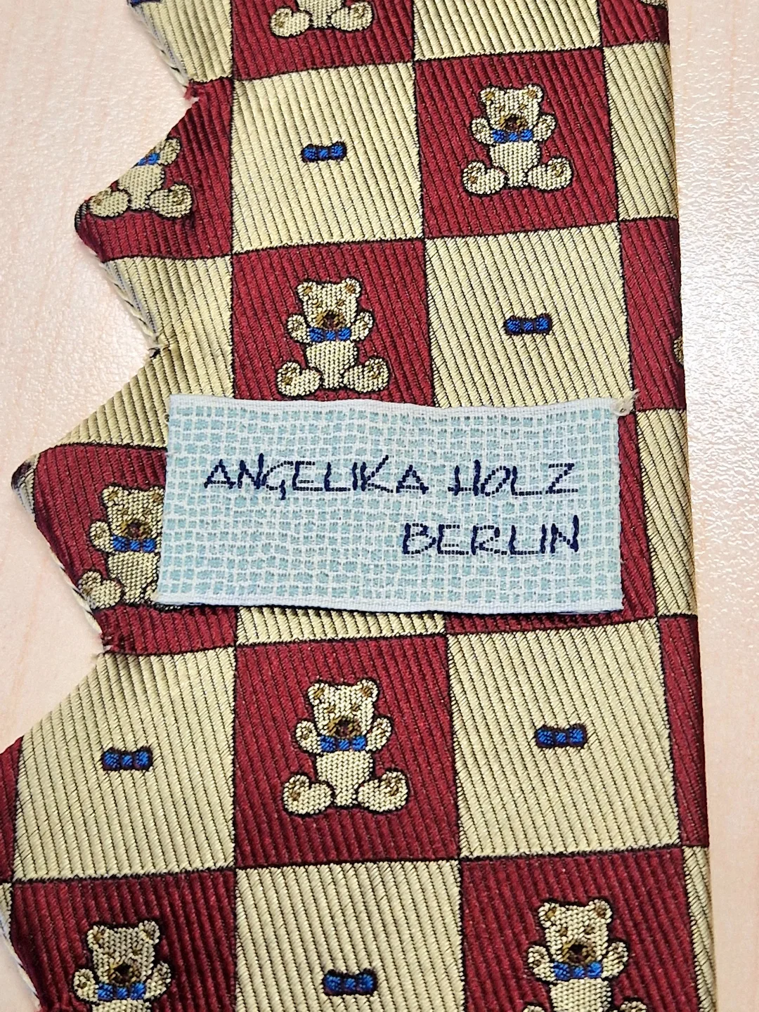 Angelika Holz Berlin "Sägezahn-Krawatte", Vintage Art Tie - Design-Rarität!  – Bild 3