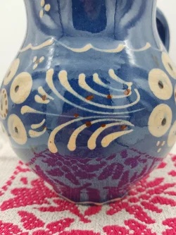 Keramikkrug blau mit Blumenmotiv | Landhaus - Bild 8
