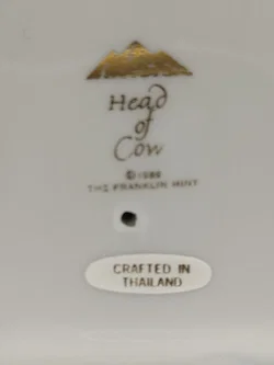 Goldener Sacred Cow Porzellan & Zertifikat von Franklin Mint | Limitierte Rarität - Bild 11