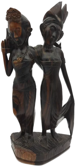 Hochzeitspaar-Figur Holz handgeschnitzt | Bali-Schatz – Vorschau 1